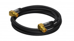 Goobay SAT-antennkabel (135 dB), 4x skärmad guldpläterad, F-plugg 90° > F-plugg 90°, 10 m