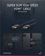 ClickTronic Ultra-Slim Höghastighets HDMI™-kabel med Ethernet Premiumkabel | 1x HDMI™-kontakt 1x HDMI™-kontakt | 3,0 m | UHD 4K @ 60 Hz