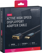 ClickTronic Adapterkabel för aktiv DisplayPort™ till DVI-D Premiumkabel | 1x DisplayPort™-kontakt >> 1x DVI-D-kontakt | 3,0 m | WUXGA @ 60 Hz