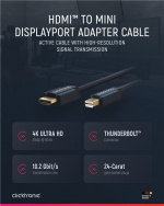 ClickTronic Aktiv adapterkabel från mini DisplayPort™ till HDMI™ premiumkabel | 1x mini DisplayPort™-kontakt >> 1x HDMI™-kontakt | 1,0 m | UHD 4K @ 30 Hz ClickTronic Aktiv adapterkabel från mini DisplayPort™ till HDMI™ premiumkabel | 1x mini DisplayPort™-kontakt >> 1x HDMI™-kontakt | 1,0 m | UHD 4K @ 30 Hz