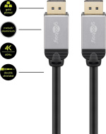 Goobay DisplayPort™-anslutningskabel Displayport™ plugg > Displayport™ plugg, 3 m