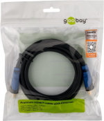 Goobay Premium höghastighets HDMI™-kabel med Ethernet, certifierad HDMI™-kontakt (typ A) > HDMI™-kontakt (typ A), 1 m Goobay Premium höghastighets HDMI™-kabel med Ethernet, certifierad HDMI™-kontakt (typ A) > HDMI™-kontakt (typ A), 1 m