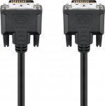 Goobay DVI-D Full HD-kabel Dual Link, Nickel DVI-D-kontakt Dual Link (24 + 1 pin) > DVI-D-kontakt Dual Link (24 + 1 pin), 0.5 m