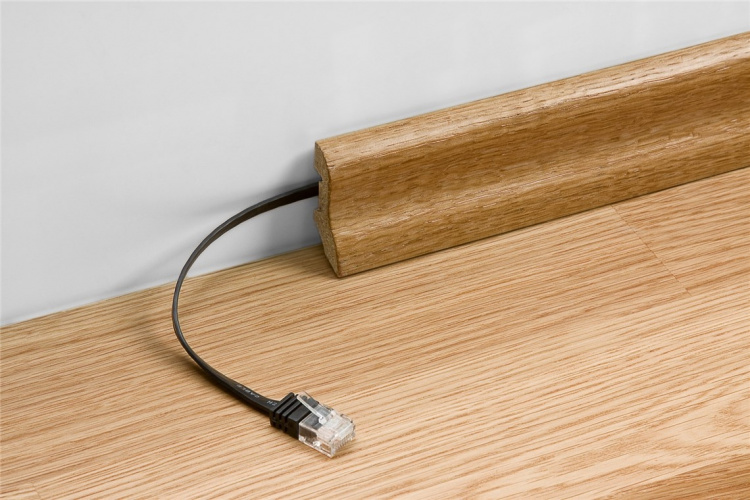 Goobay CAT 6 platt patchkabel, U/FTP, svart kopparledare (CU), 2 m