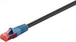 Goobay CAT 6 patchkabel för dragning utomhus, U/UTP, svart kopparklädd aluminiumledare (CCA), dubbelt yttre hölje (PE), 75 m