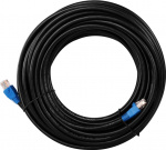 Goobay CAT 6 patchkabel för dragning utomhus, U/UTP, svart kopparklädd aluminiumledare (CCA), dubbelt yttre hölje (PE), 75 m