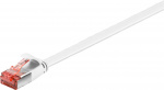 Goobay CAT 6 platt patchkabel, U/FTP, vit kopparledare (CU), 0.25 m