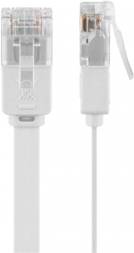 Goobay CAT 6 platt patchkabel, U/UTP, vit kopparledare (CU), 10 m Goobay CAT 6 platt patchkabel, U/UTP, vit kopparledare (CU), 10 m