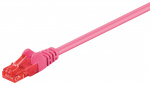Goobay CAT 6 patchkabel, U/UTP, magenta kopparklädd aluminiumtråd (CCA), 3 m