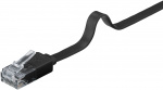 Goobay CAT 6 platt patchkabel, U/UTP, svart kopparledare (CU), 7 m