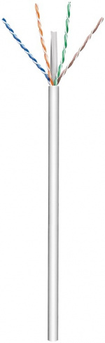 Goobay CAT 6 patchkabel, U/UTP, grå kopparklädd aluminiumledare (CCA), AWG 23/1 (solid), kabelhölje PVC, 100 m