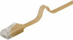 Goobay CAT 6 platt patchkabel, U/UTP, ljusbrun kopparledare (CU), 1.5 m