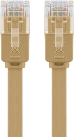 Goobay CAT 6 platt patchkabel, U/UTP, ljusbrun kopparledare (CU), 2 m Goobay CAT 6 platt patchkabel, U/UTP, ljusbrun kopparledare (CU), 2 m