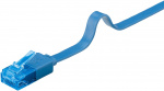 Goobay CAT 6A platt patchkabel, U/UTP, blå kopparledare (CU), 3 m