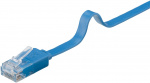 Goobay CAT 6 platt patchkabel, U/UTP, blå kopparledare (CU), 2 m
