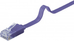 Goobay CAT 6 platt patchkabel, U/UTP, violett kopparledare (CU), 2 m