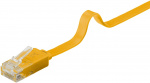 Goobay CAT 6 platt patchkabel, U/UTP, gul kopparledare (CU), 3 m