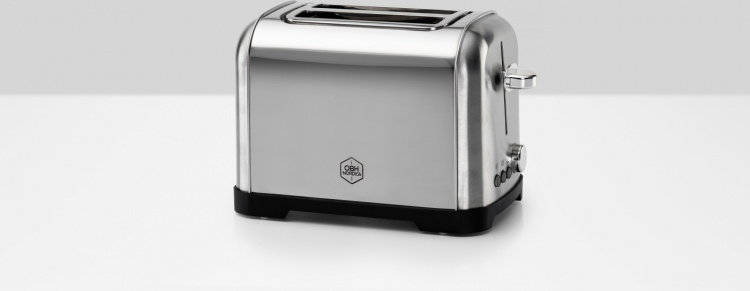 OBH Nordica Metropolitan brödrost, för 2 skivor, stål