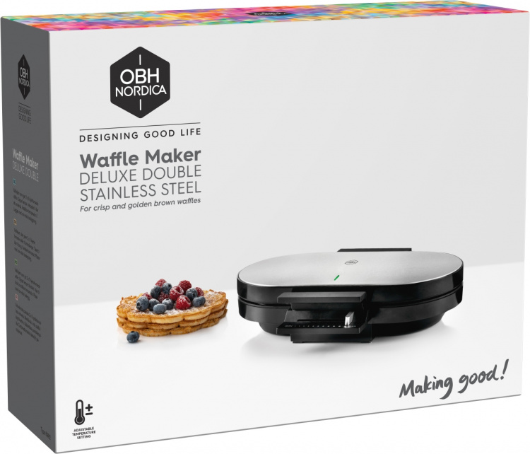 OBH Nordica Deluxe Dubbelt dubbelvåffeljärn OBH Nordica Deluxe Dubbelt dubbelvåffeljärn