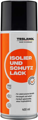 Teslanol Isolerings- och skyddslack för att försegla och isolera elektroniska komponenter – 400 ml