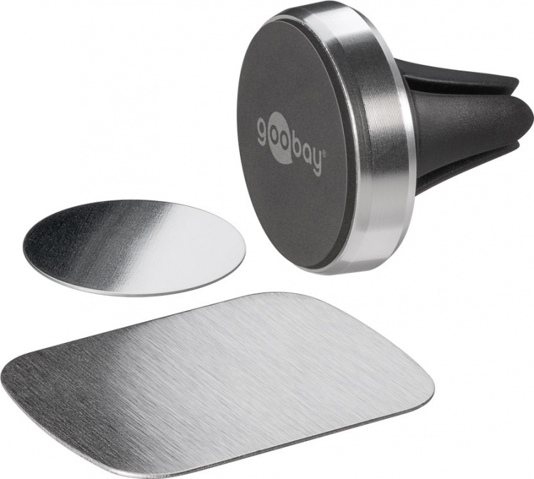 Goobay Universell magnethållare i smal design För enkel och säker fastsättning av små mobila enheter i fordonet Goobay Universell magnethållare i smal design För enkel och säker fastsättning av små mobila enheter i fordonet