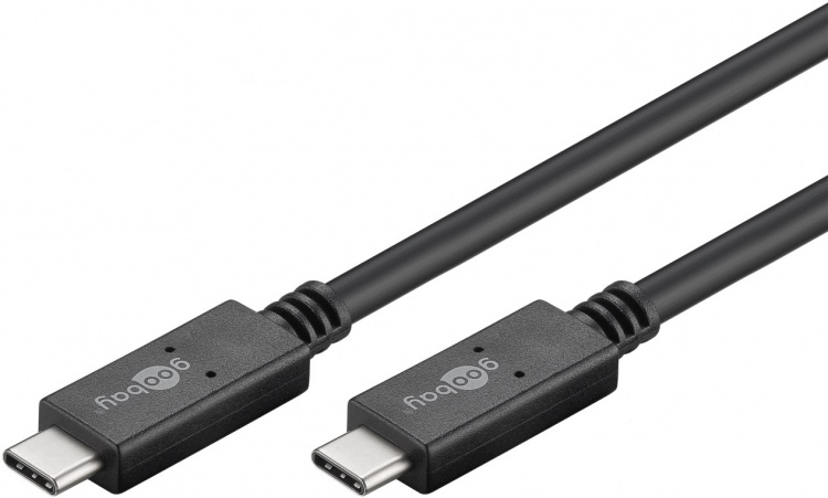Goobay USB-C™-kabel USB 3.2 Gen 2x2, USB-PD, 5A, 1 m, svart USB-C™ plugg > USB-C™ plugg