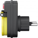 Goobay Adapter för uttag med brytare, stänkskydd jordat gernuttag för utomhusbruk, 1 uttag