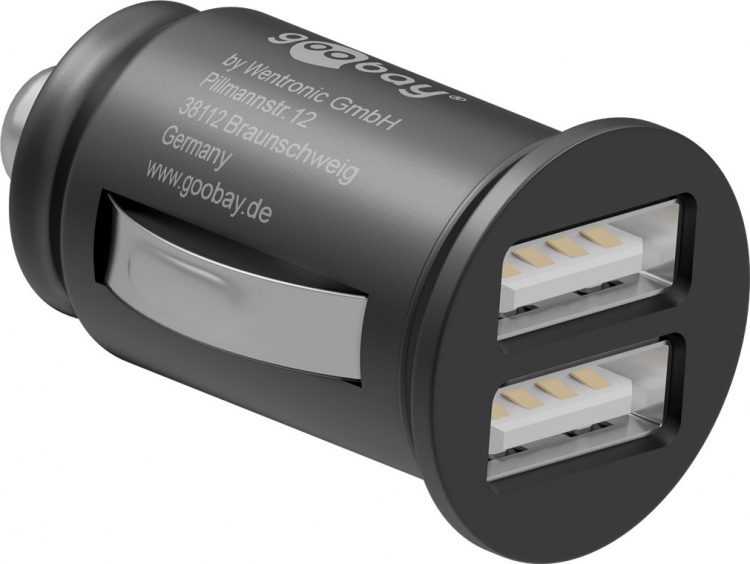 Goobay Dubbel USB-bilsladdare (12 W) 12 W max. 2,4 A (12/24 V) 2x USB