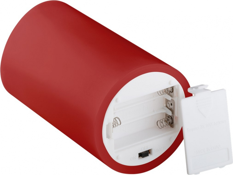 Goobay 4-pack LED-ljus av äkta vax, röd vacker och säker ljuslösning för många områden som hem och loggia, kontor eller skolor