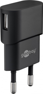 Goobay Apple Lightning laddningssats (5 W) Strömförsörjning med Apple Lightning-kabel 1 m (svart)