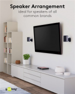 Goobay Högtalarfästning universal universalhögtalarhållare för väggmontering, (svängbart och lutat) för högtalare upp till max. 3,5 kg, svart Goobay Högtalarfästning universal universalhögtalarhållare för väggmontering, (svängbart och lutat) för högtalare upp till max. 3,5 kg, svart