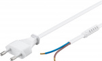 Goobay Kabel med euro-kontakt för montering, 1,5 m, vit Euro-kontakt (typ C, CEE 7/16) > lösa kabeländar