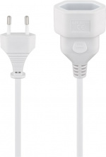 Goobay Förlängningskabel Europlug, 5 m, vit Europlug (typ C, CEE 7/16) > Europeiskt uttag