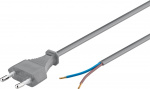 Goobay Kabel med euro-kontakt för montering, 1,5 m, grå Euro-kontakt (typ C, CEE 7/16) > lösa kabeländar