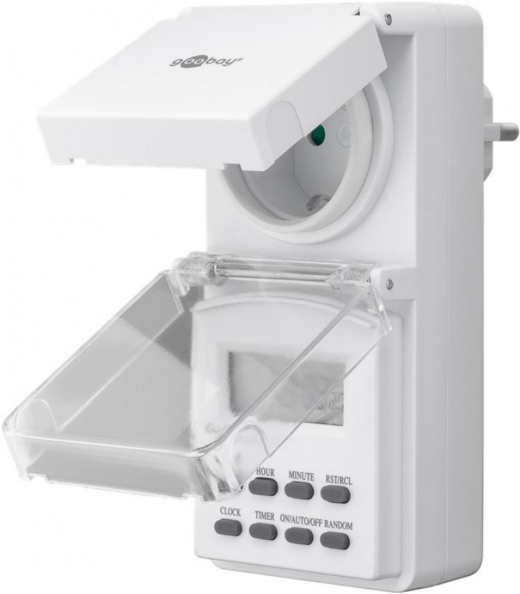 Goobay Set med 2, digital timer IP44 Lättanvänd digital timer