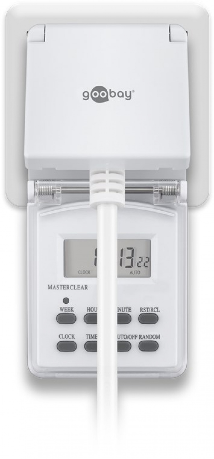 Goobay Set med 2, digital timer IP44 Lättanvänd digital timer