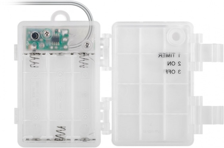 Goobay Set med 3 ljusgranar med 75 lysdioder med timerfunktion, varmvitt (3000 K), batteridrift, för inomhus och utomhusbruk (IP44)