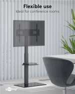 Goobay TV-golvstativ Basic (storlek L) för TV-apparater och bildskärmar mellan 37 och 70 tum (94-178 cm) upp till 40 kg, svängbar Goobay TV-golvstativ Basic (storlek L) för TV-apparater och bildskärmar mellan 37 och 70 tum (94-178 cm) upp till 40 kg, svängbar