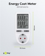 Goobay Digital energimätare Pro för mätning av energiförbrukningen för elektriska hushållsapparater Goobay Digital energimätare Pro för mätning av energiförbrukningen för elektriska hushållsapparater