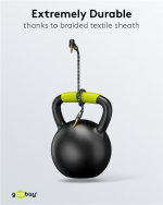 Goobay Ljudanslutningskabel AUX, 3,5 mm stereo, 90°, 3 m, Sharkskin Grey Pawl 3,5 mm plugg (3-stift, Stereo) > Pawl 3,5 mm plugg (3-stift, stereo) 90 °