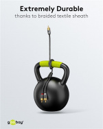 Goobay RCA-splitterkabel, 5 m, Sharkskin Grey Cinch kontakten (woofer, Center) > 2x Cinch kontakten (woofer)