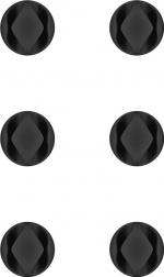 Goobay Kabelhantering 2 urtag, svart 6-pack för att ordna och fästa, avtagbar Goobay Kabelhantering 2 urtag, svart 6-pack för att ordna och fästa, avtagbar