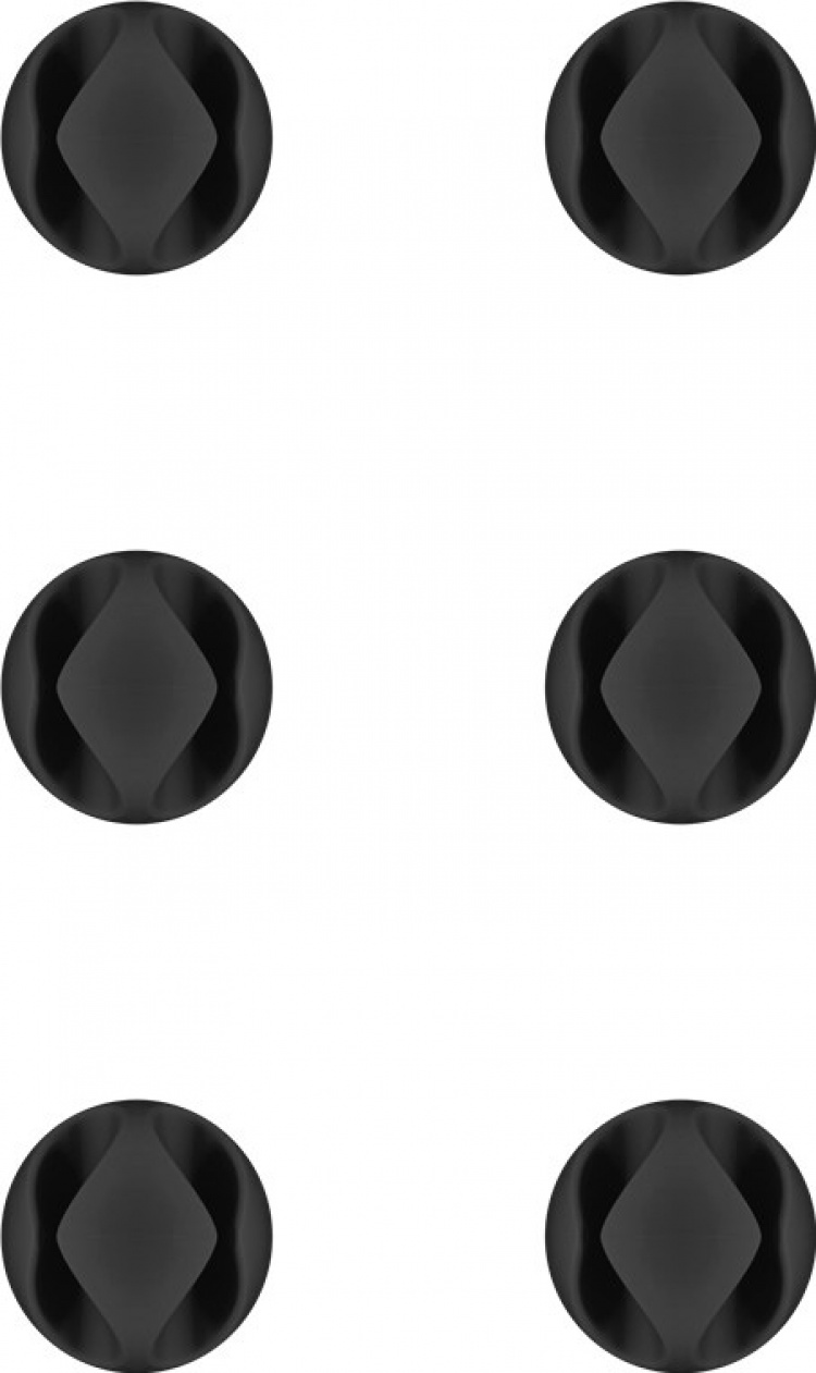 Goobay Kabelhantering 2 urtag, svart 6-pack för att ordna och fästa, avtagbar Goobay Kabelhantering 2 urtag, svart 6-pack för att ordna och fästa, avtagbar