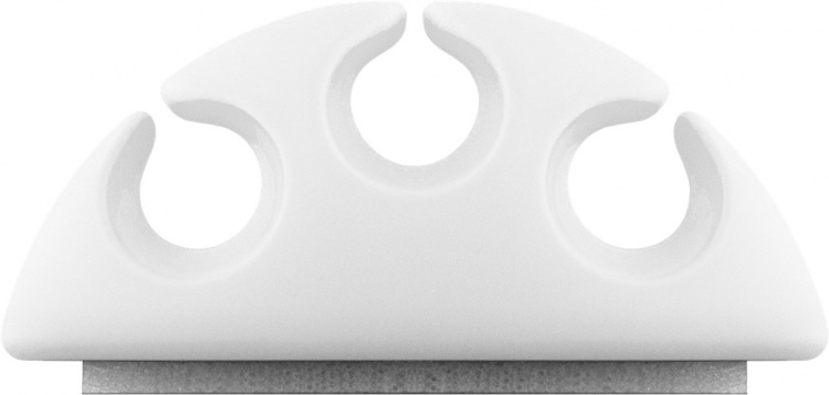 Goobay Kabelhantering 3 urtag, vit 4-pack för att ordna och fästa, avtagbar Goobay Kabelhantering 3 urtag, vit 4-pack för att ordna och fästa, avtagbar