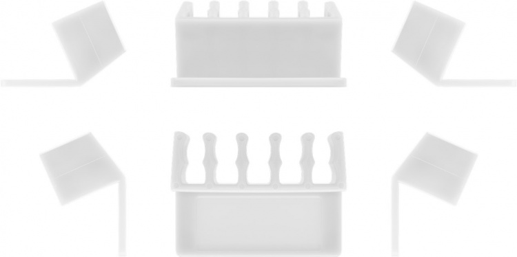 Goobay Kabelhantering 5 urtag, vit 2-pack för att ordna och fästa, avtagbar