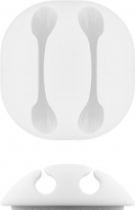 Goobay Kabelhanteringssats, vit 5-pack för att ordna och fästa, avtagbar