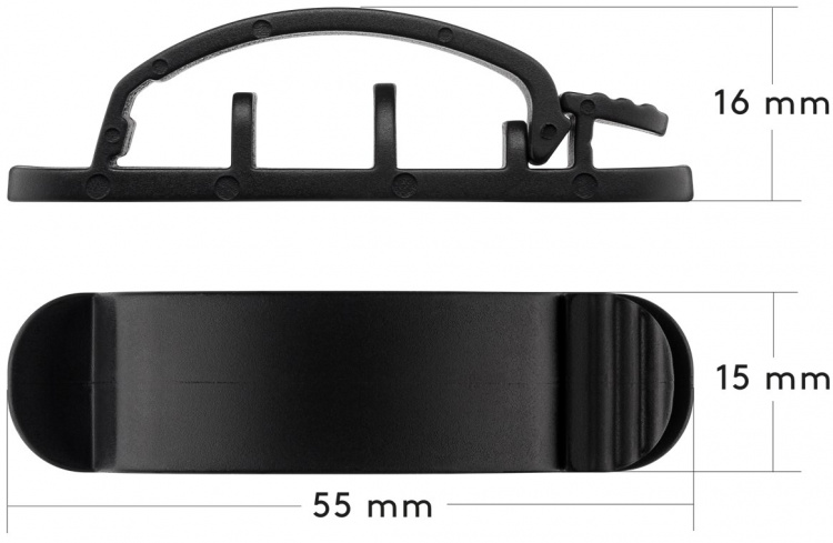 Goobay Kabelhanteringsklämma 3 urtag, svart 3-pack för att ordna och fästa, avtagbar Goobay Kabelhanteringsklämma 3 urtag, svart 3-pack för att ordna och fästa, avtagbar