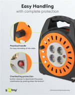 Goobay Kabeltrumma 25 m Praktiskt och lämpligt för inomhusbruk