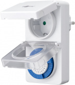 Goobay Analog timer IP44 Lättmanövrerad mekanisk timer för eluttaget Goobay Analog timer IP44 Lättmanövrerad mekanisk timer för eluttaget