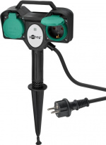 Goobay Dubbelt grenuttag för utomhusbruk med fjärrkontroll särskilt lämplig för utomhusbruk, stänkskydd (IP44) Goobay Dubbelt grenuttag för utomhusbruk med fjärrkontroll särskilt lämplig för utomhusbruk, stänkskydd (IP44)